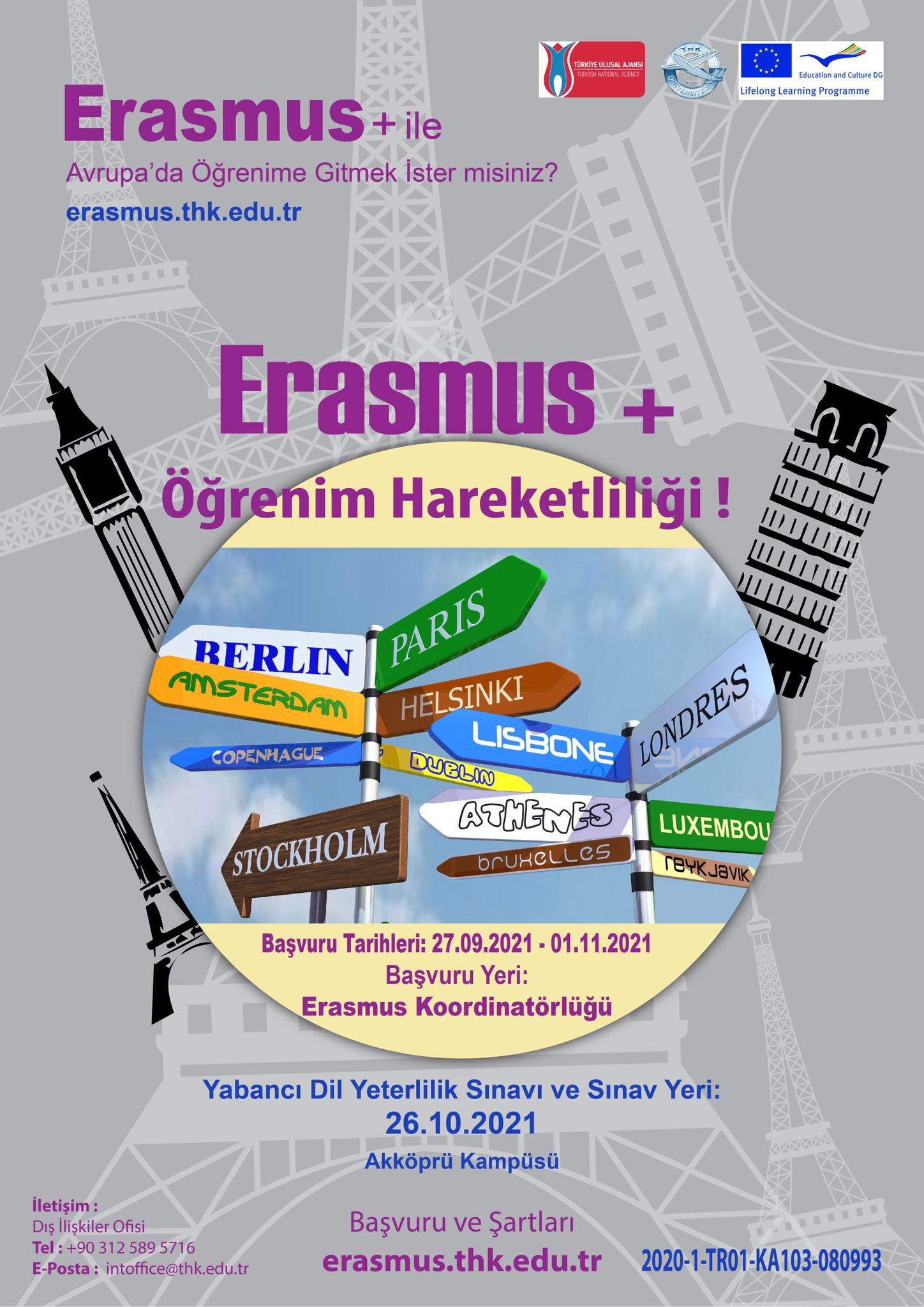 2021/2022 Bahar Dönemi Erasmus Öğrenim Hareketliliği Başvuruları Başladı