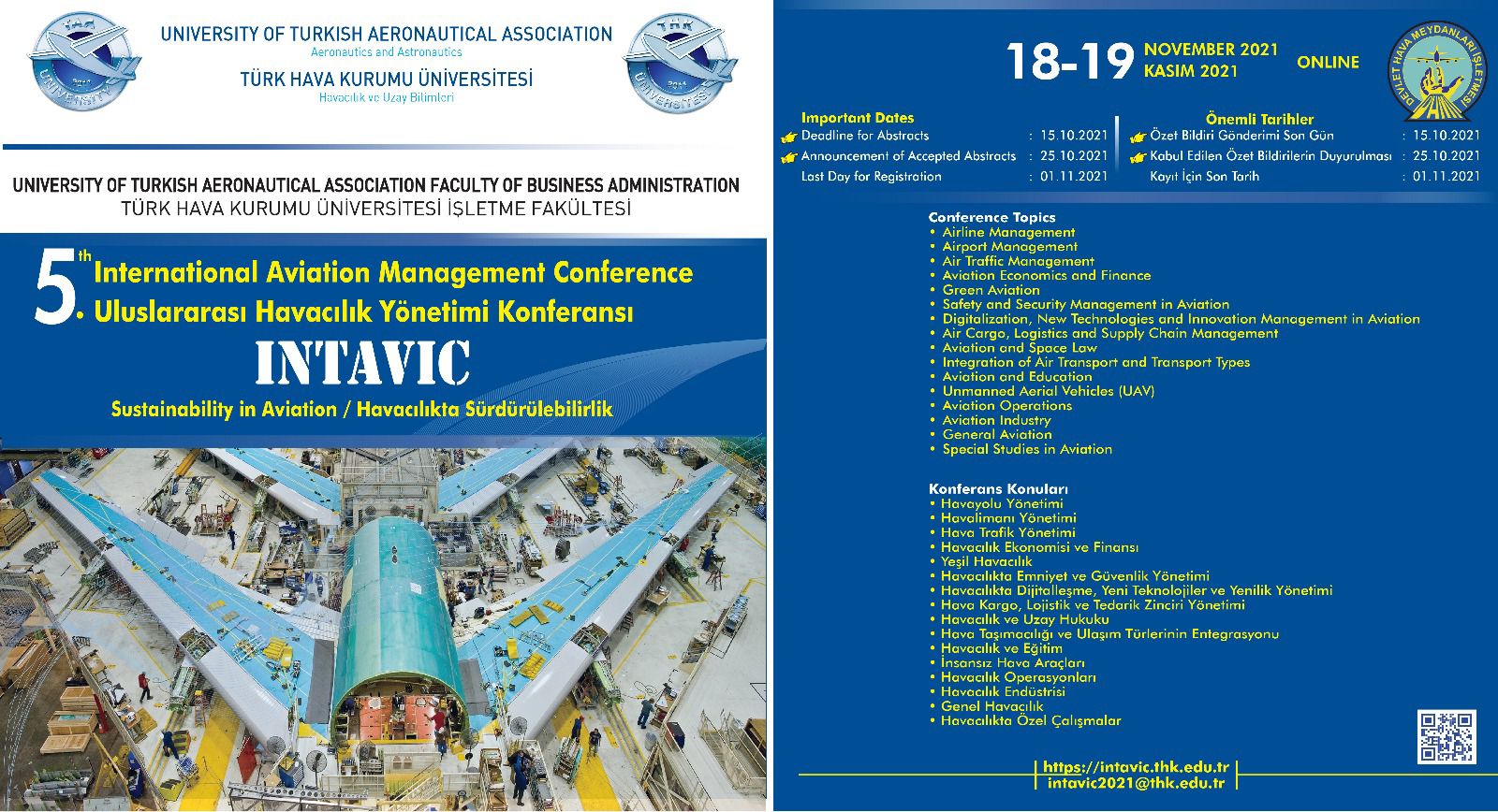 5. Uluslararası Havacılık Yönetimi Konferansı INTAVIC