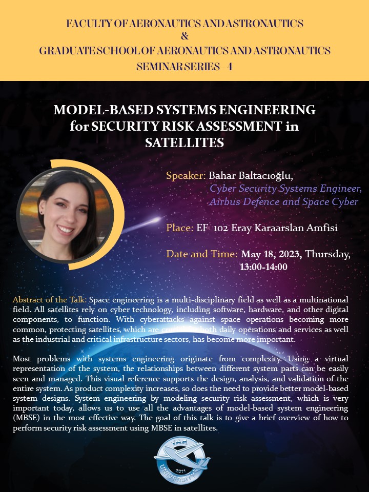 Model-Based Systems Engineering for Security Risk Assessment in Satellites Semineri