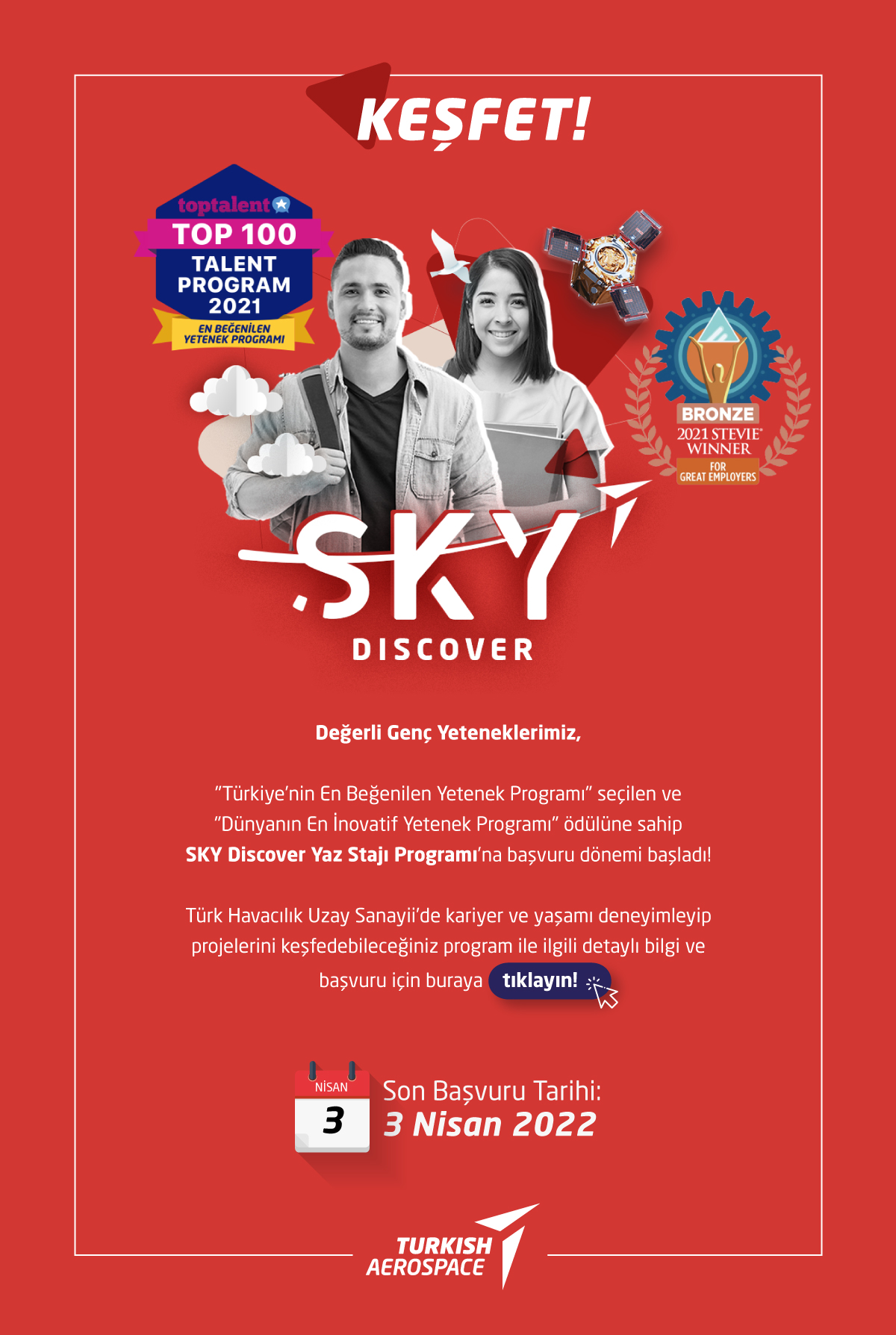 SKY Discover Yaz Stajı Programı’na Başvuru Dönemi Başladı!